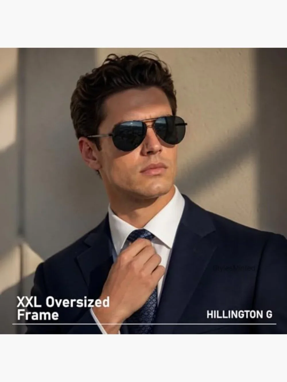 Oversized Aviator Polarized Sunglasses Extra Wide Frame for Big Heads UV400